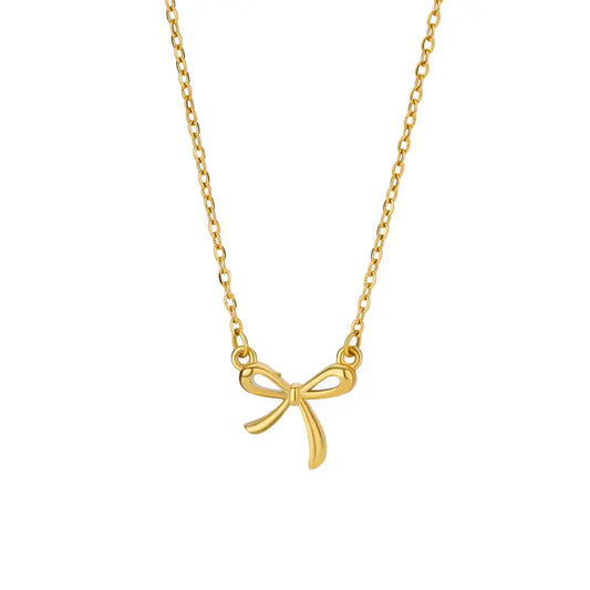 Golden Bow Necklace