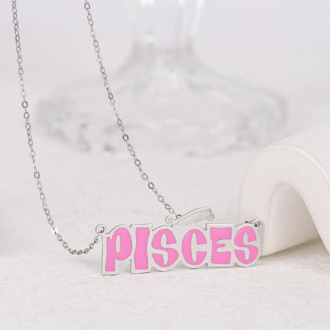 Carrie Custom Enamel Name Necklace