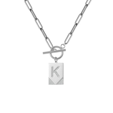 Initial Safe Keep Buckle Necklace