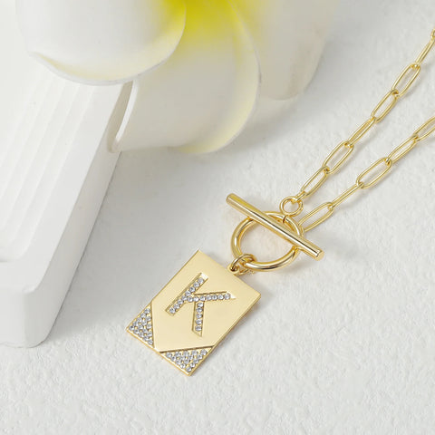 Initial Safe Keep Buckle Necklace