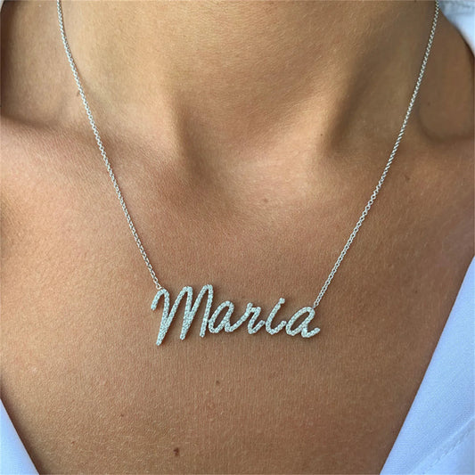 3D Custom Diamond Custom Name Necklace