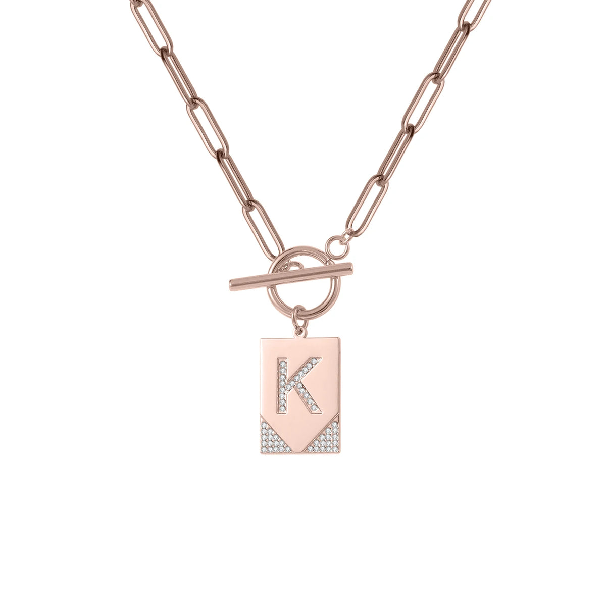 Initial Safe Keep Buckle Necklace