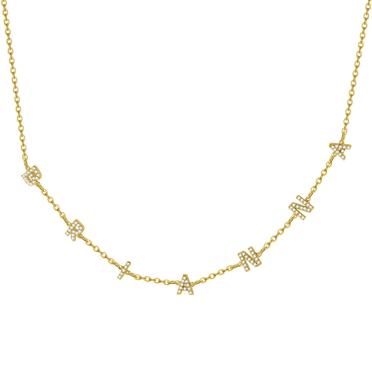 Custom Diamond Name Necklace
