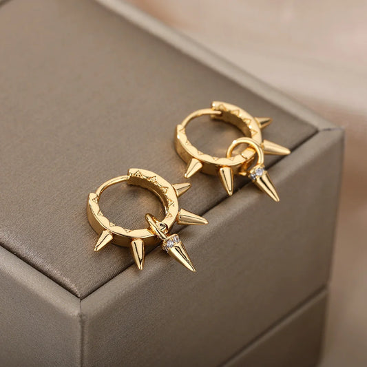 Punk Spike Stainless Steel Earrings