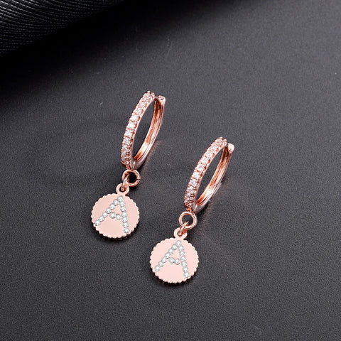 Initial Huggie Earrings
