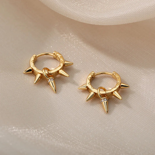 Punk Spike Rivet Earrings