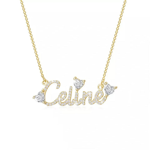 Shiny Diamond Custom Name Necklace