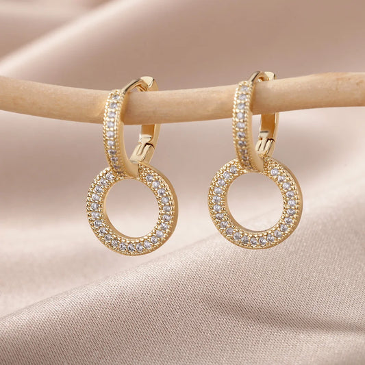 Circle Drop Earrings