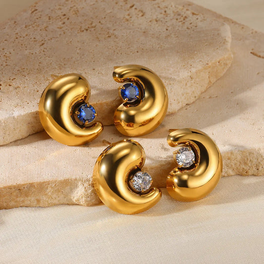 Vintage Chunky Stud Earrings