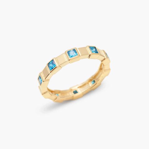 Princess Cut Birthstone Ring
