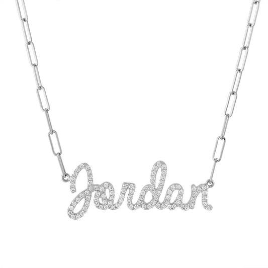 Paper Clip Custom Name Necklace