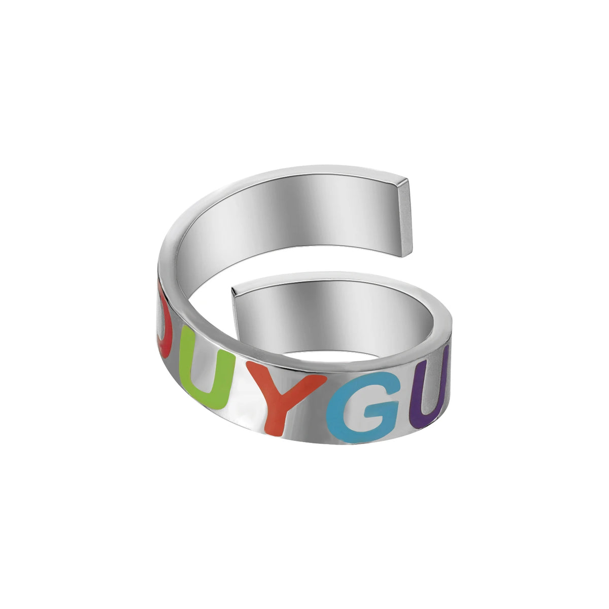 Custom Enamel Name Ring