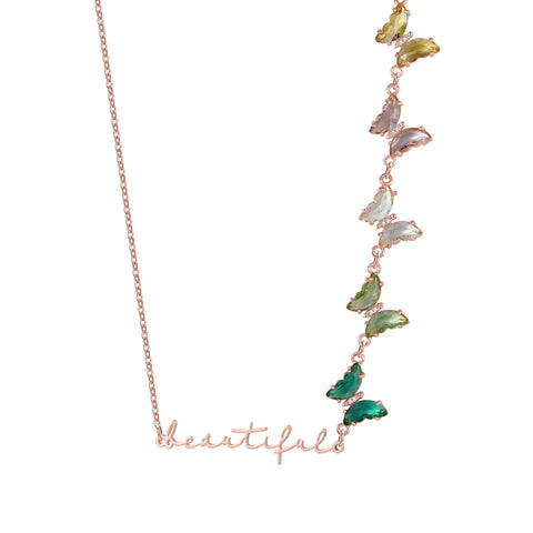 Custom Butterfly Name Necklace