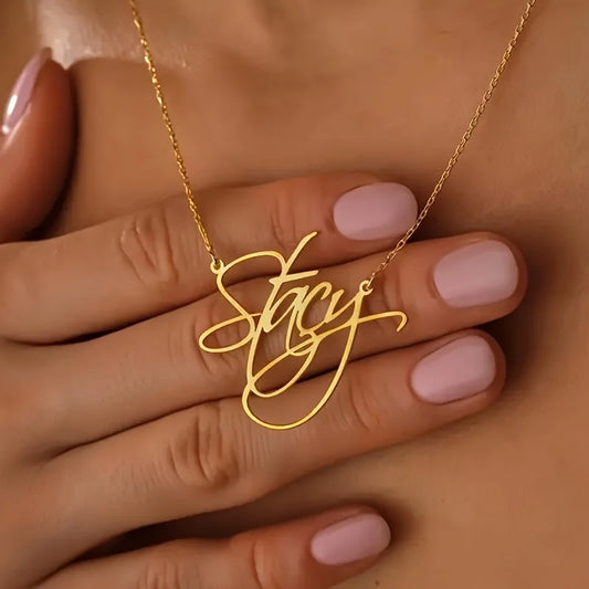 Custom Cursive Script Name Necklace