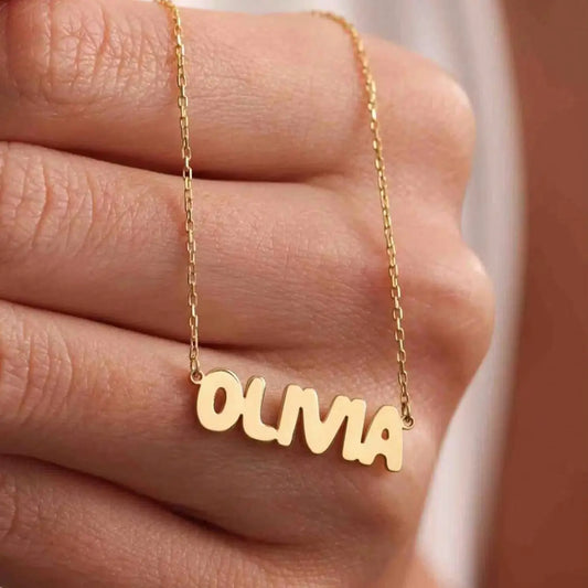 Custom Cute Letter Name Necklace