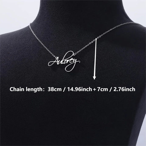Custom Cursive Script Name Necklace