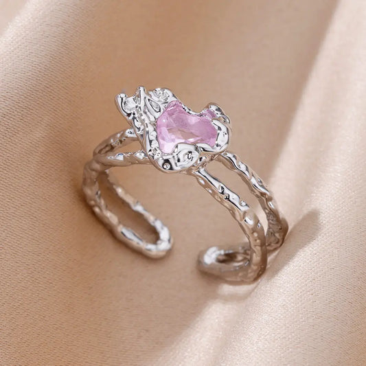 Blazing Heart Adjustable Ring