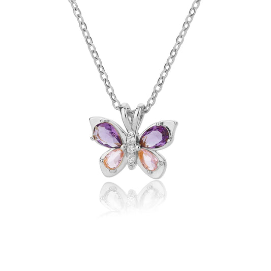 Purple Butterfly Necklace