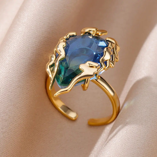 Flame Drop Adjustable Ring