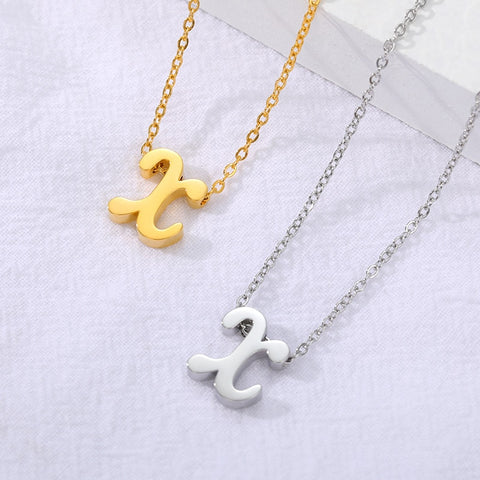 Tiny Lower Case Initial Necklace
