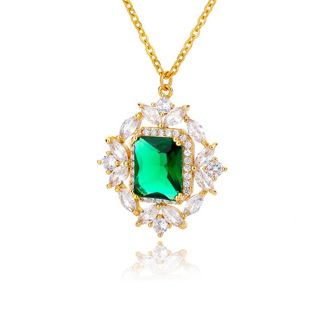 Vintage Gemstone Pendant Necklace