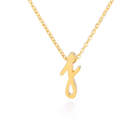 Tiny Lower Case Initial Necklace