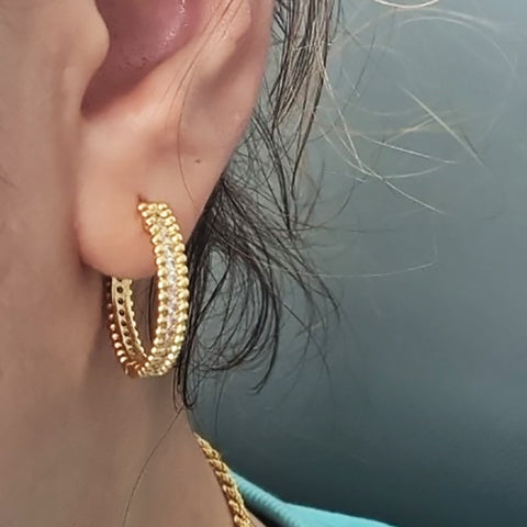 Julie Diamond Huggie Earrings