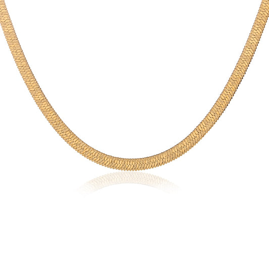 Custom Name Herringbone Necklace