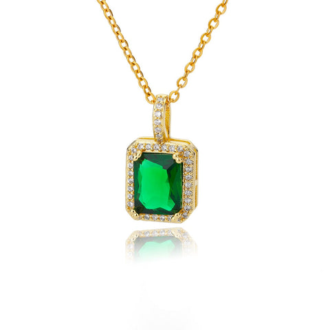 Crystal Gemstone Charm Necklace
